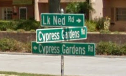 Street sign for Lake Ned